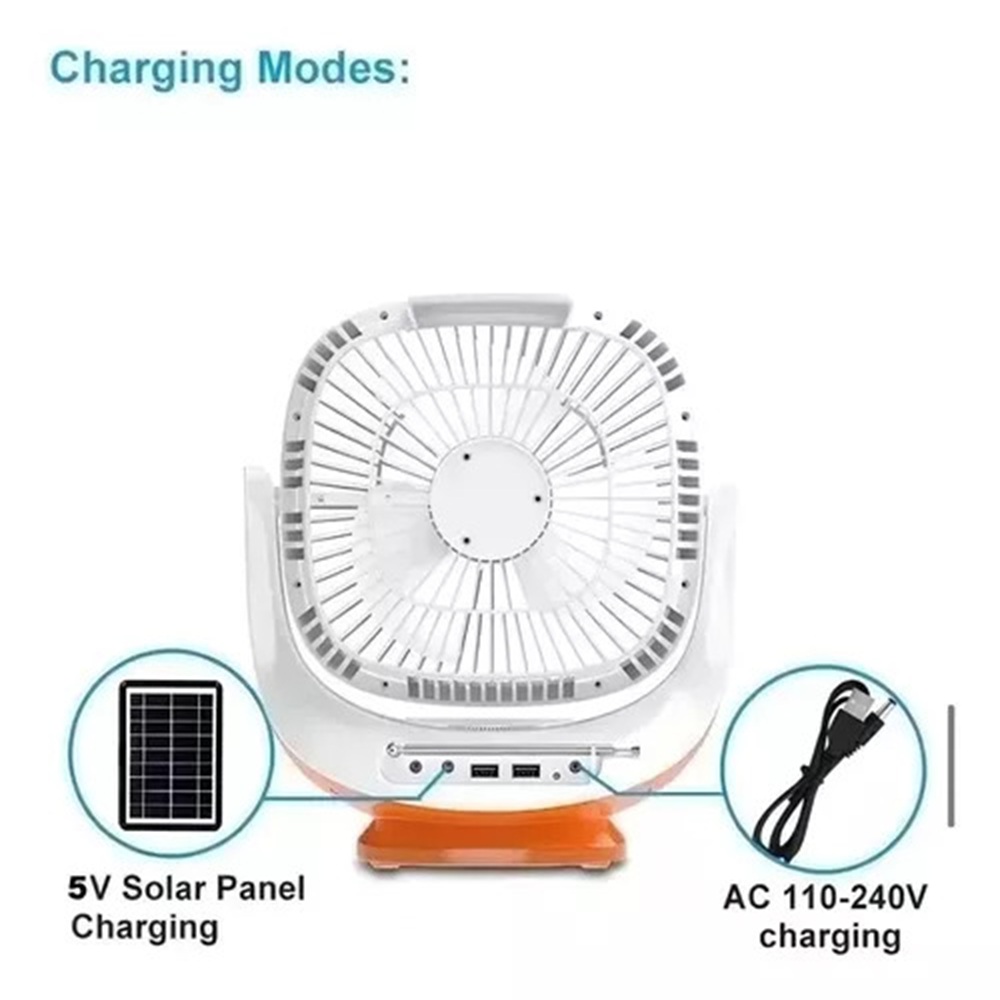 VENTILADOR SOLAR PORTATIL TYN-008BT RECARGABLE - 2