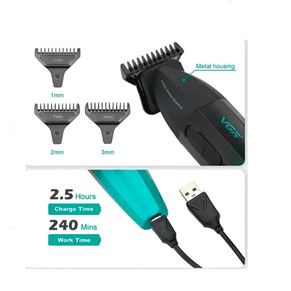 MAQUINA CORTE CABELLO VGR PANTALLA DIGITAL TRIMMER - MOD: V-906 - 2