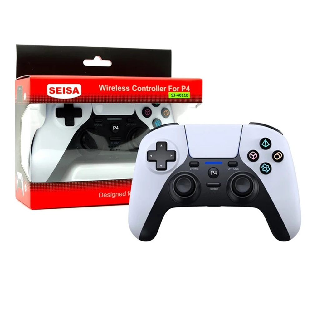 CONTROL INALÁMBRICO BT PARA CELULAR Y VIDEOJUEGOS SEISA PS4 BLANCO - MOD: SJ-4011B - 1