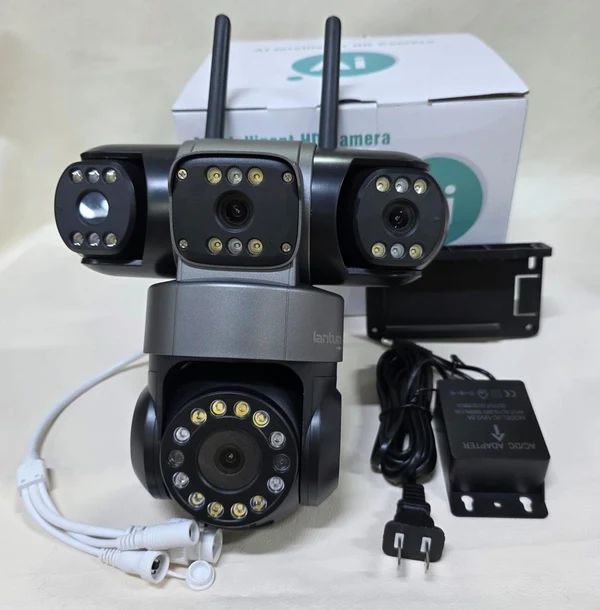 CÁMARA DE SEGURIDAD IP6 6MP WIFI 4 LENTES - MODELO: VC-609 - APP: V380 - 2