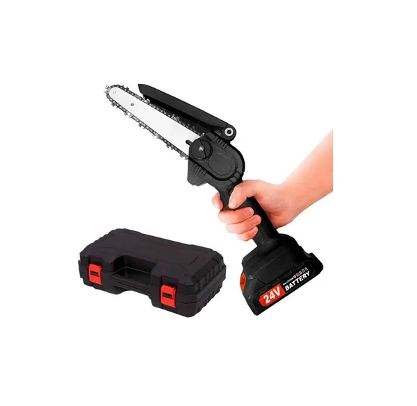 MINI MOTOSIERRA BATERIA DOBLE 48V ELECTRICA DE MANO INALAMBRICA PORTATIL - RS13665 - 1