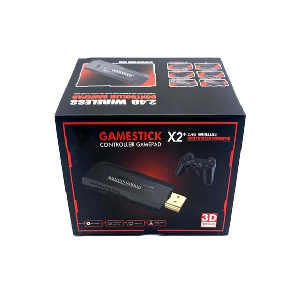CONSOLA DE JUEGOS X2 MANDO INALÁMBRICO RECARGABLE 64G 37000 JUEGOS - 4