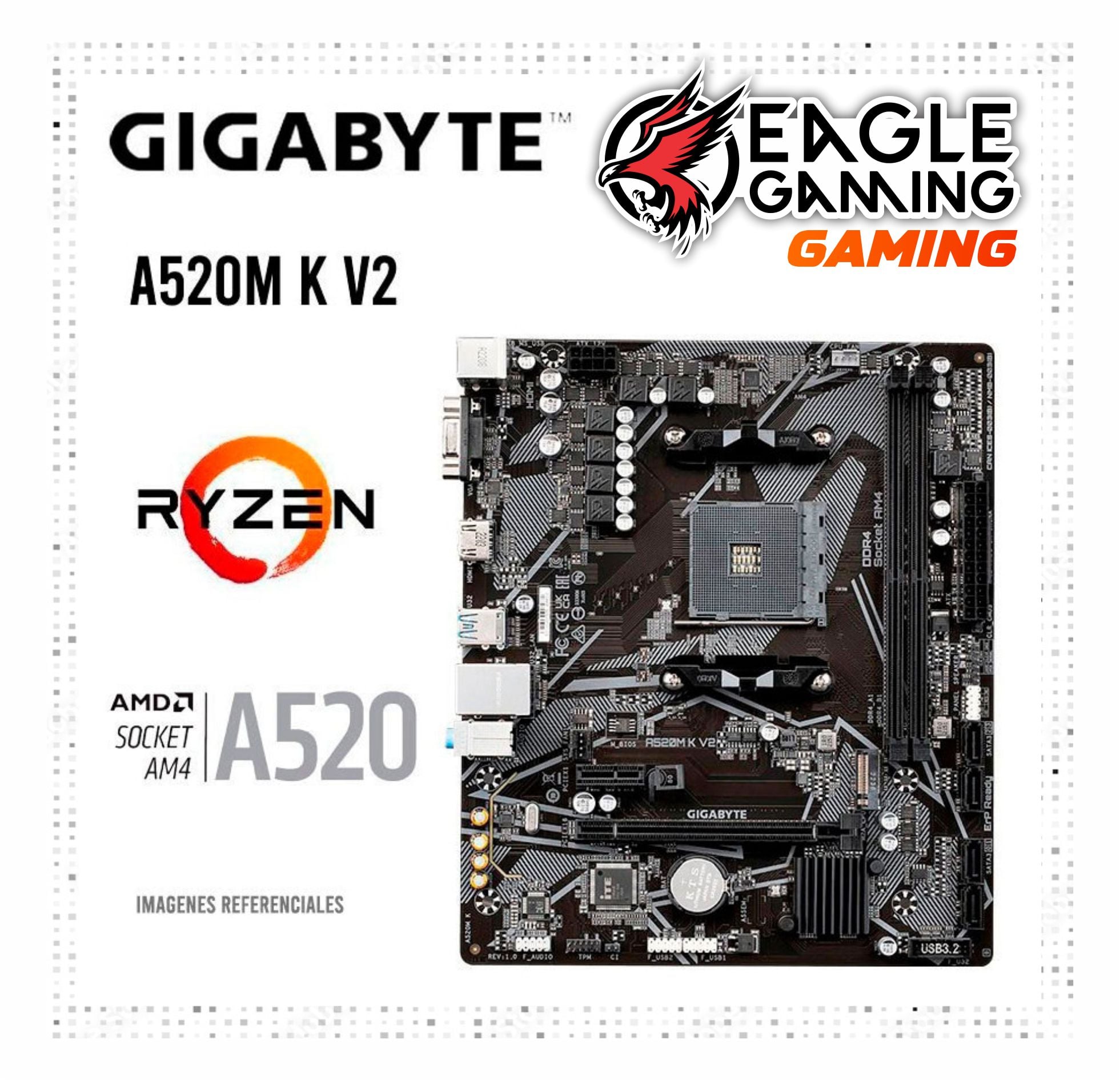 PC GAMER AMD RYZEN 5 5500 5ª GEN + RAM 16GB DDR4 + SSD 1TB + RX 9060XT 16GB - 5