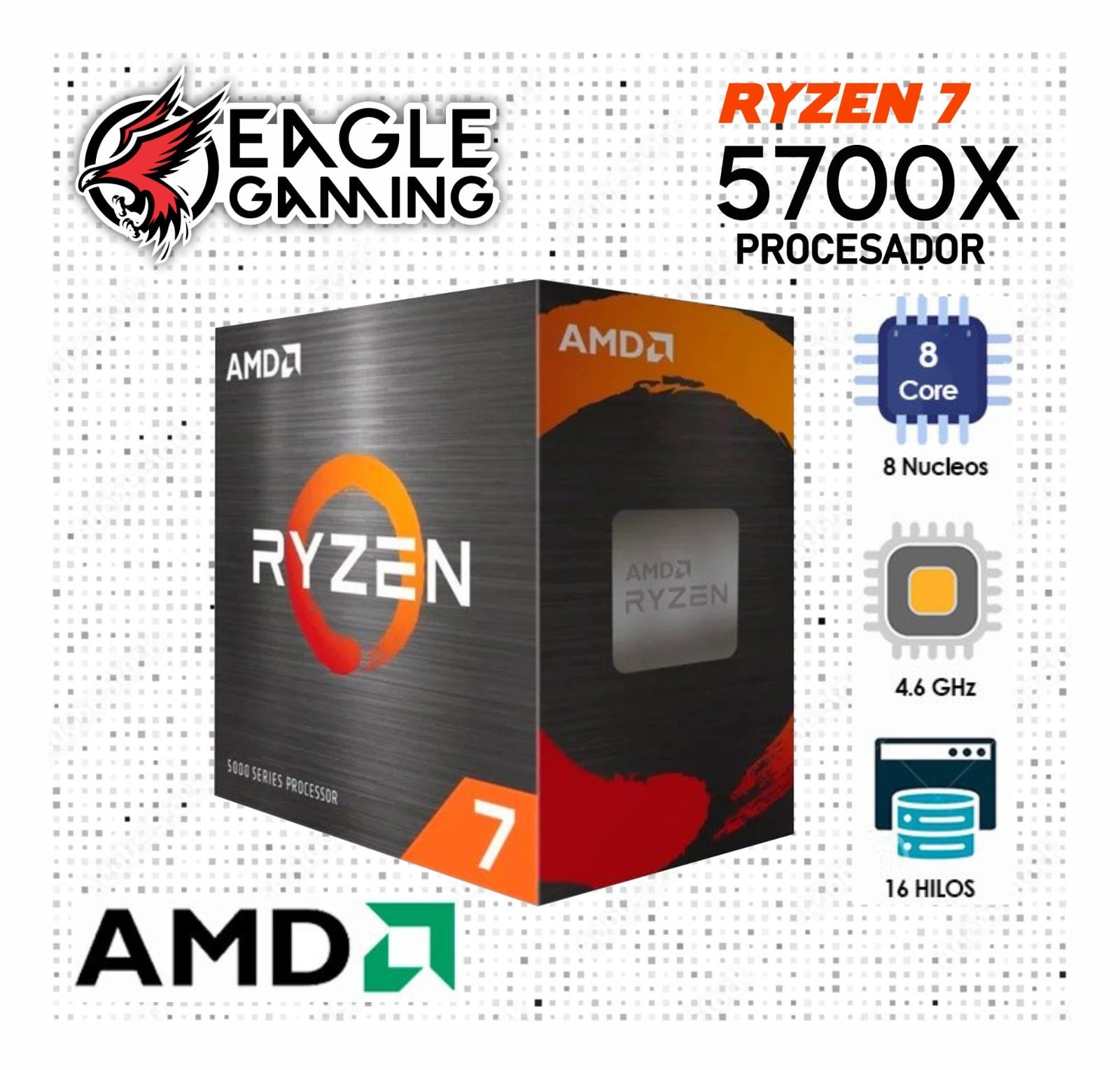 PC GAMER RYZEN 7 5700X 16GB DDR4 1TB RTX3060 12GB - 3
