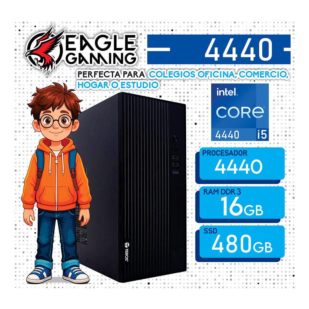 PC DE OFICINA INTEL CORE I5 4440 – 16GB DDR3 + SSD 480GB - 1