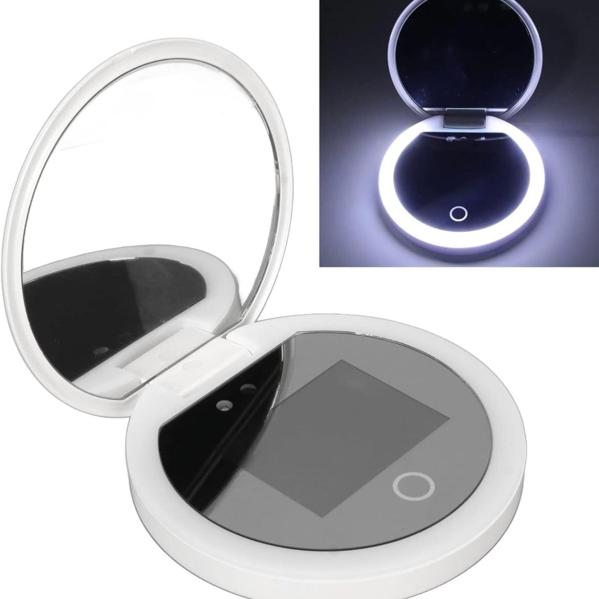 ESPEJO COMPACTO CON CÁMARA UV PARA PRUEBA DE PROTECTOR SOLAR - 1
