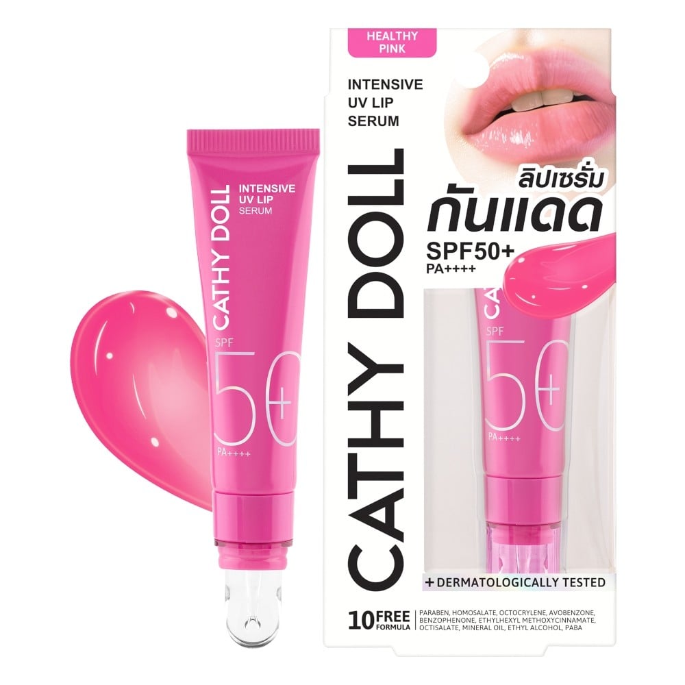 CATHY DOLL INTENSIVE UV LIP SERUM SPF50+ PA++++ 10ML - HEALTHY PINK - 1