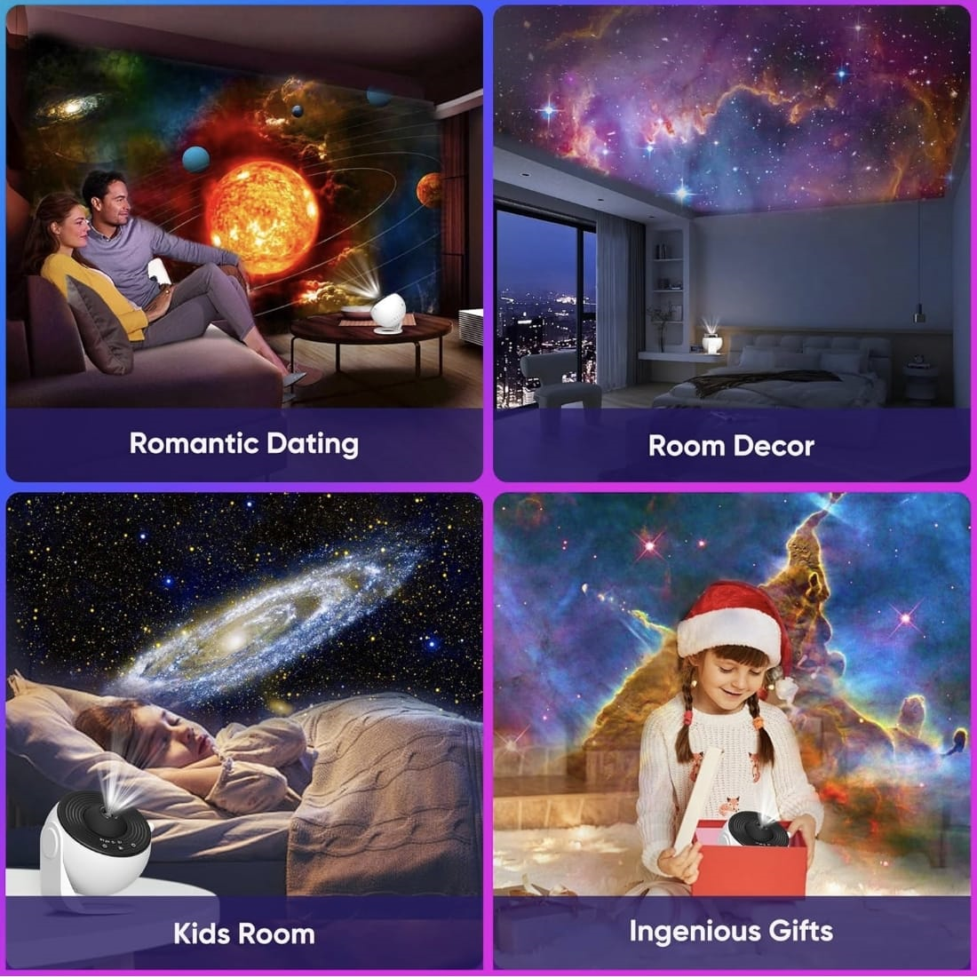 PROYECTOR DE GALAXIA, PLANETARIO HD 13 DISCOS - 5