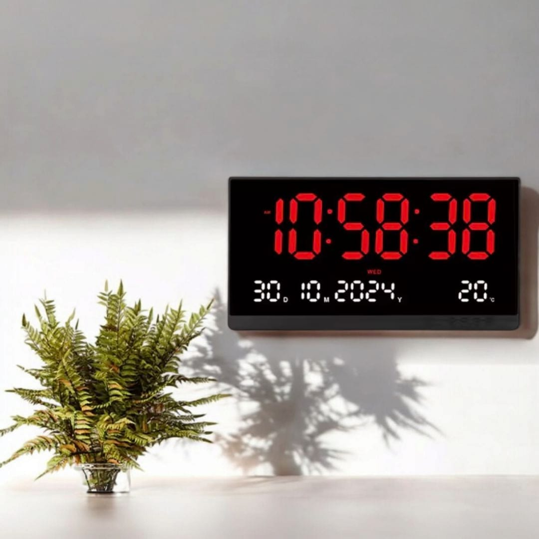 RELOJ DE PARED DIGITAL GRANDE DE 48X26CM - 3