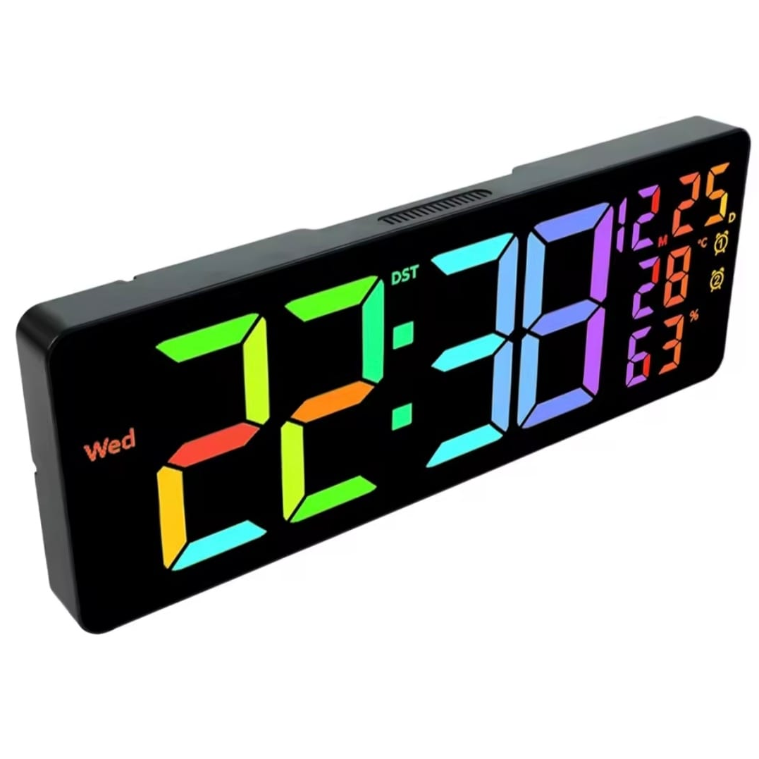 RELOJ DIGITAL DE PARED GRANDE 42X16CM CON CRONOMETRO TEMPORIZADOR - 2