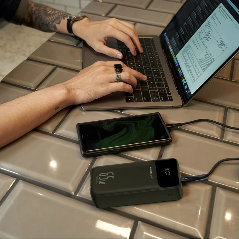 POWERBANK KÜZLER VELIOX-101 20000MAH 65W  CARGA ULTRA RÁPIDA PARA LAPTOP Y CELULAR - 6