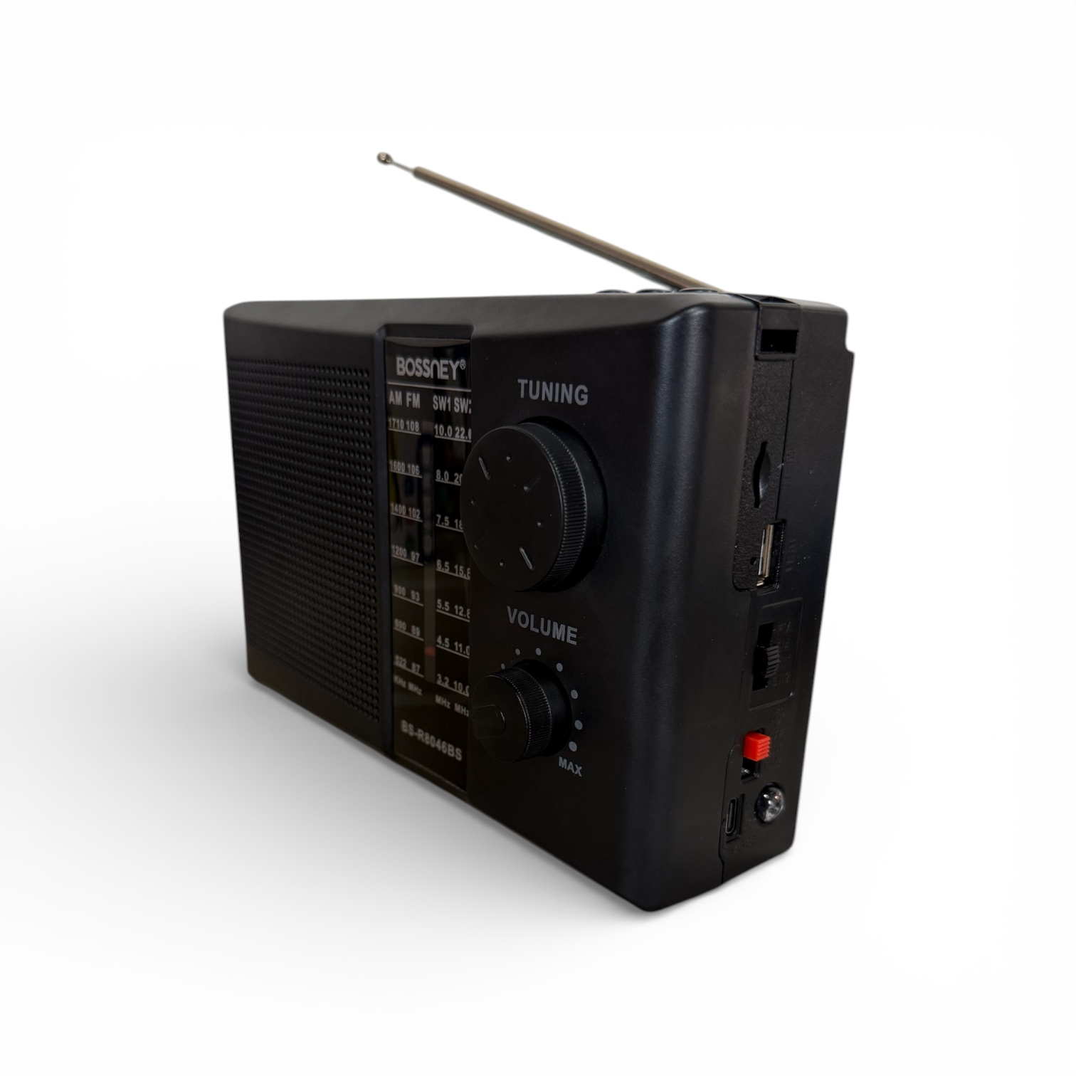 RADIO PORTÁTIL BOSSNEY SOLAR BLUETOOTH FMAMSW CON LINTERNA - 2