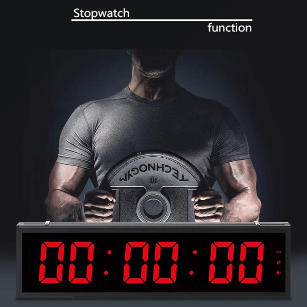 RELOJ DIGITAL LED GIGANTE 70X19 CM CON CRONÓMETRO, CUENTA REGRESIVA, INTERVALOS Y CONTROL REMOTO - 5