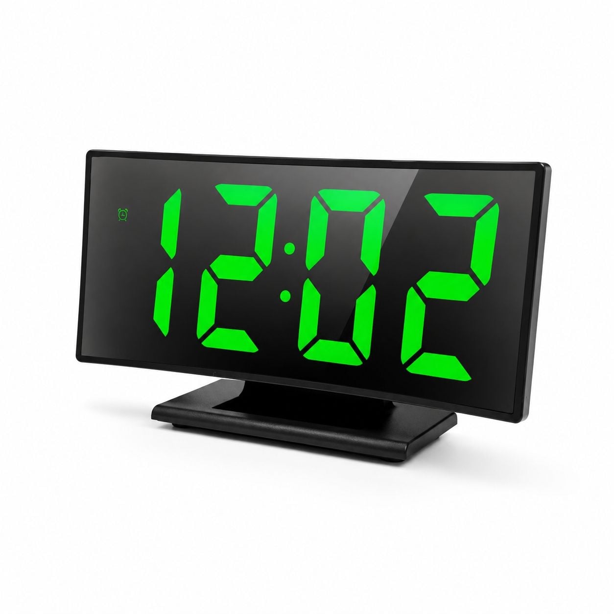 RELOJ DIGITAL LED CURVO DE MESA CON ALARMA, PANTALLA GRANDE Y CONTROL DE BRILLO - 2