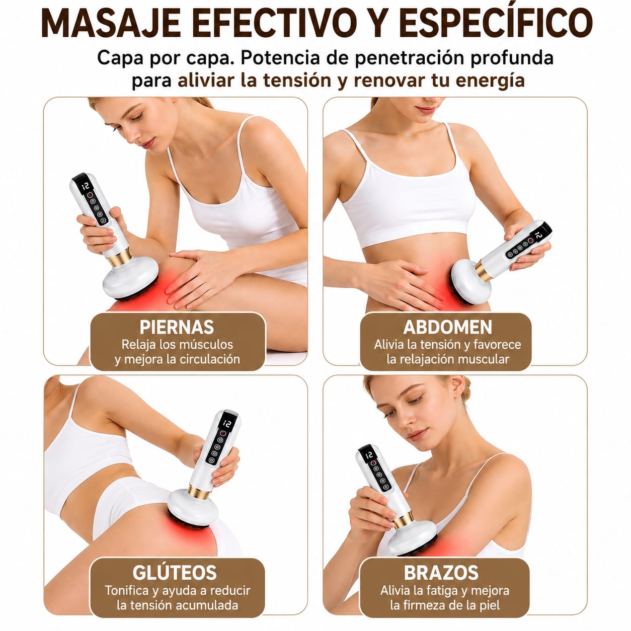MASAJEADOR ELÉCTRICO DE VENTOSAS CON CALOR INFRARROJO 12 NIVELES - 2