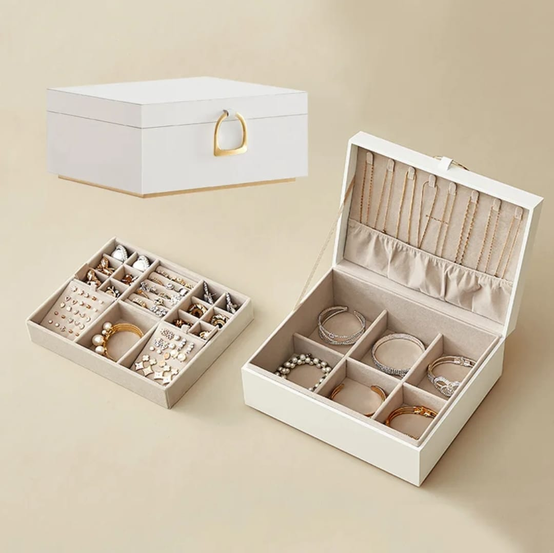 CAJA ORGANIZADORA DE JOYAS PREMIUM CON BANDEJA EXTRAÍBLE - 1