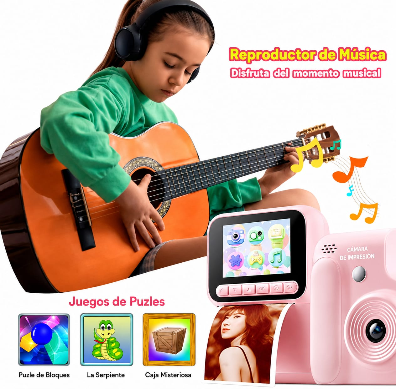 CÁMARA INSTANTÁNEA INFANTIL KGG CON IMPRESIÓN A COLOR - 4