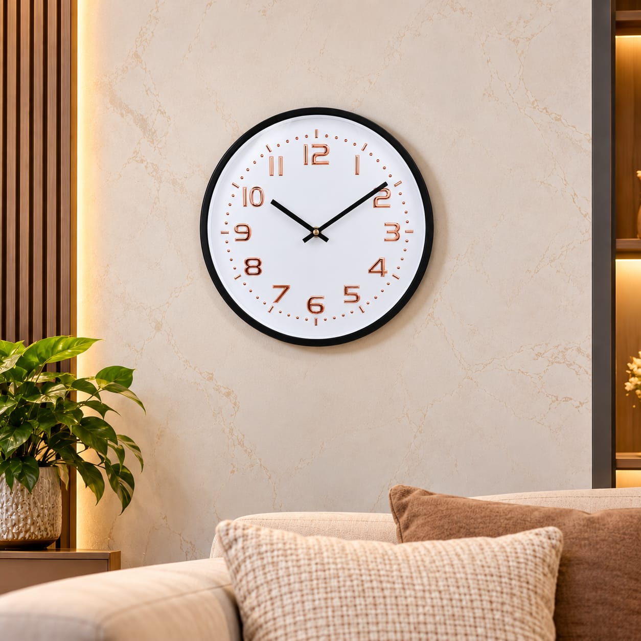 RELOJ DE PARED ANALÓGICO MODERNO 30 CM ELEGANTE DECORATIVO PARA SALA Y HOGAR - 3