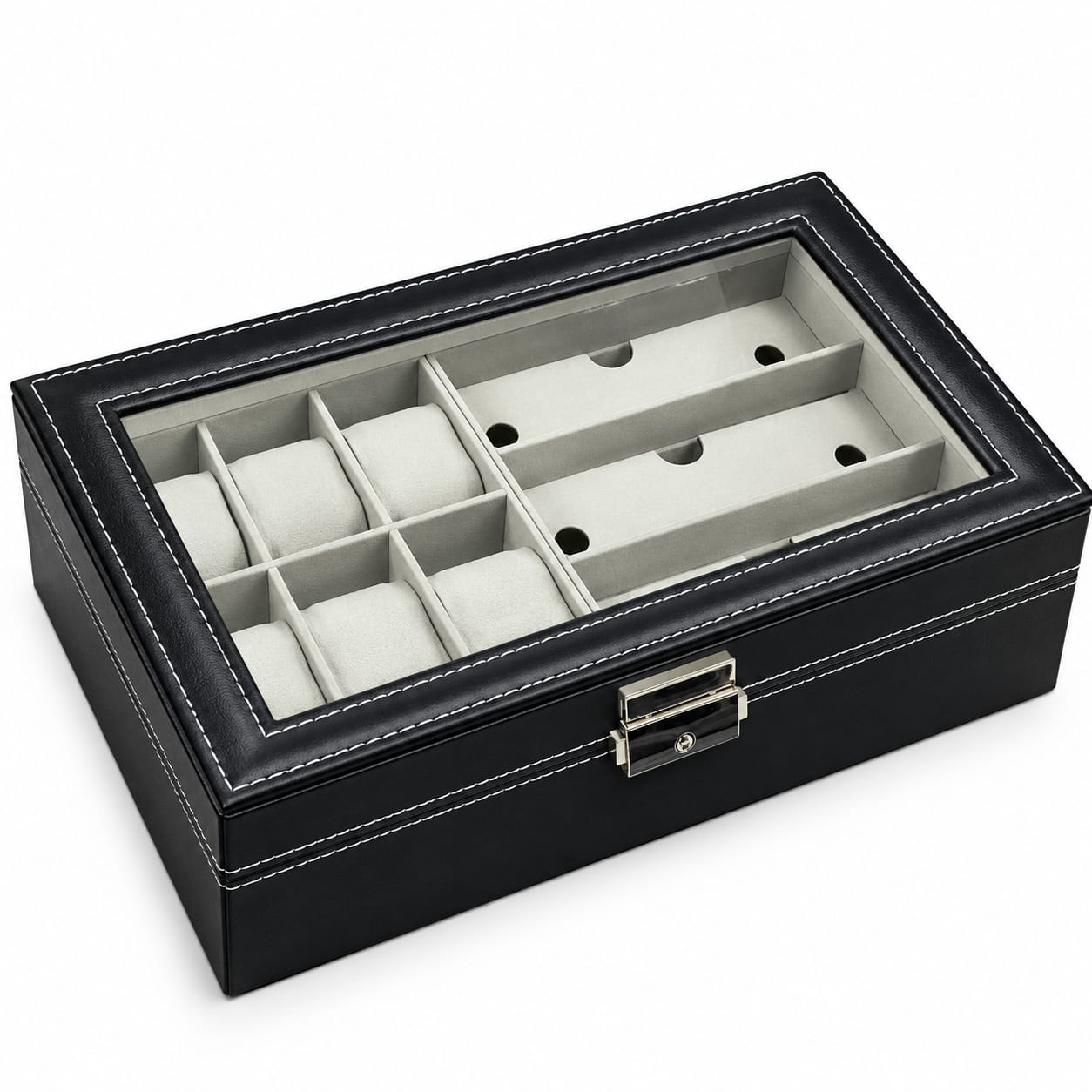 CAJA ORGANIZADORA PARA 6 RELOJES Y 3 LENTES - 3