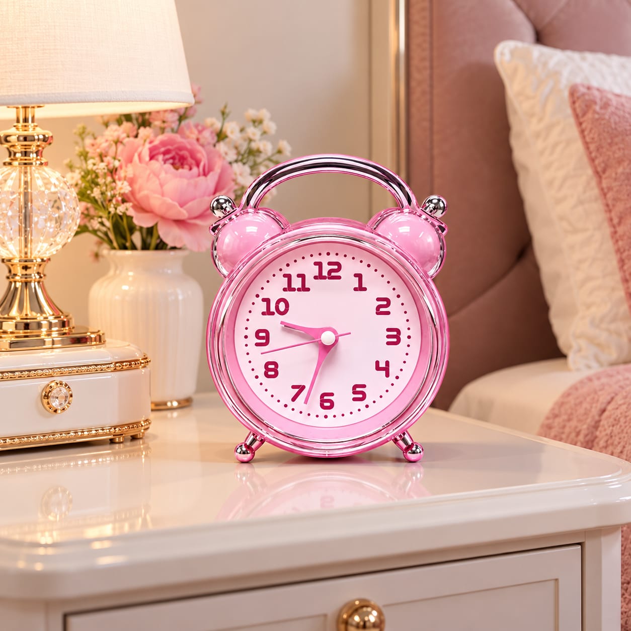 RELOJ DESPERTADOR ANALÓGICO DE MESA DISEÑO VINTAGE - 2