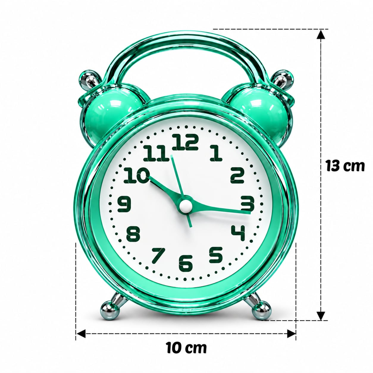 RELOJ DESPERTADOR ANALÓGICO DE MESA DISEÑO VINTAGE-H - 4