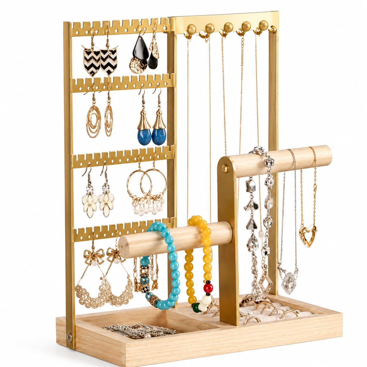 ORGANIZADOR DE JOYAS MULTIFUNCIONAL – EXHIBIDOR DE ACCESORIOS - 1