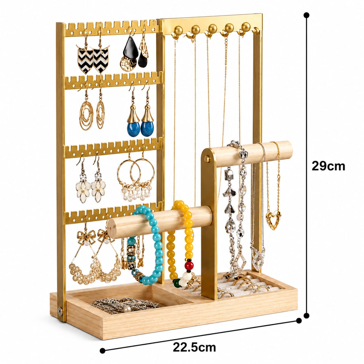 ORGANIZADOR DE JOYAS MULTIFUNCIONAL – EXHIBIDOR DE ACCESORIOS - 3
