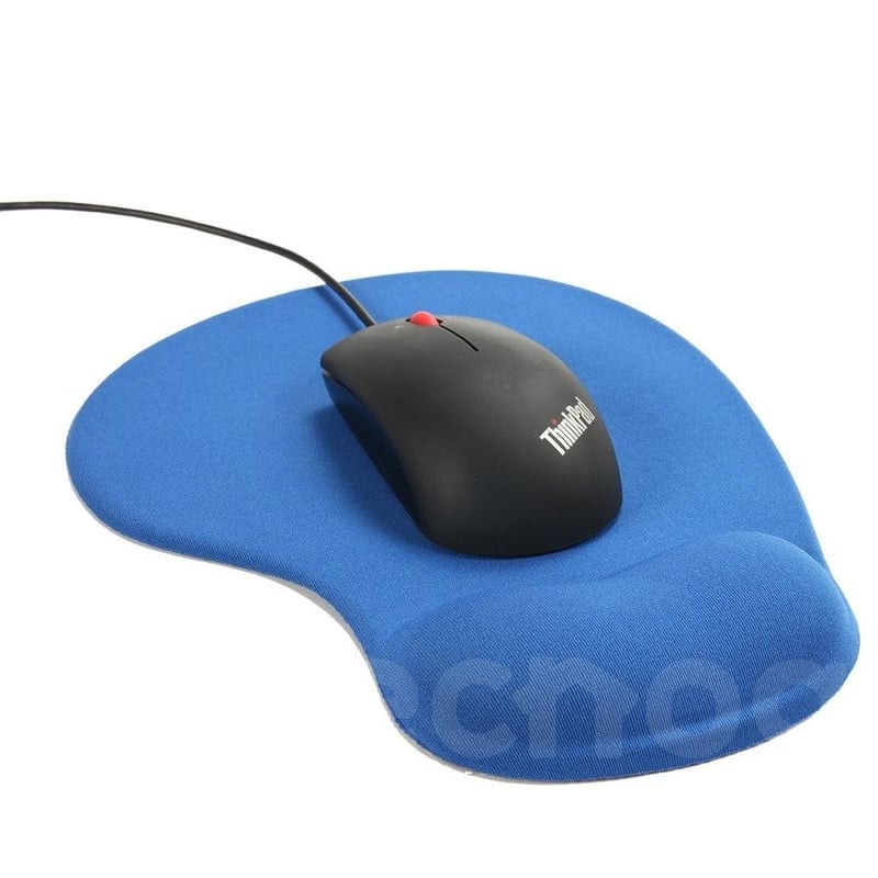 PAD MOUSE ERGONÓMICO CON ALMOHADILLA DE GEL DESCANSA MUÑECAS AZUL - 3
