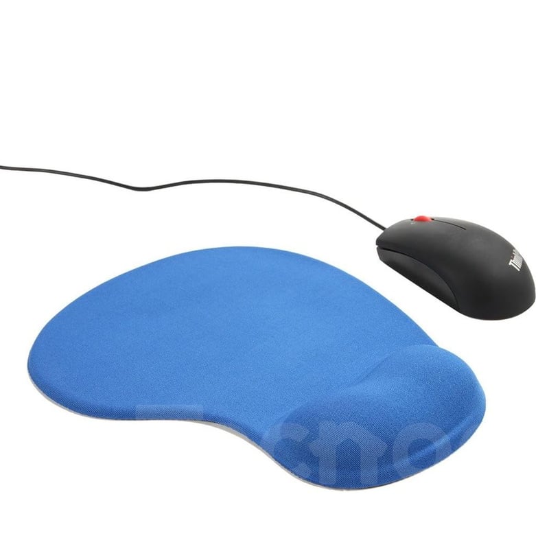 PAD MOUSE ERGONÓMICO CON ALMOHADILLA DE GEL DESCANSA MUÑECAS AZUL - 4