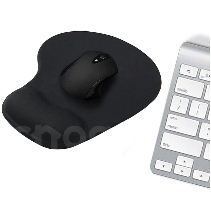 PAD MOUSE ERGONÓMICO CON ALMOHADILLA DE GEL DESCANSA MUÑECAS NEGRO - 5
