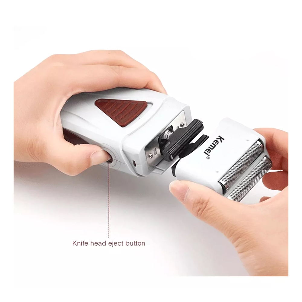 AFEITADORA PARA BARBERO PROFESIONAL KEMEI KM-3382 RECARGABLE PORTÁTIL - 3