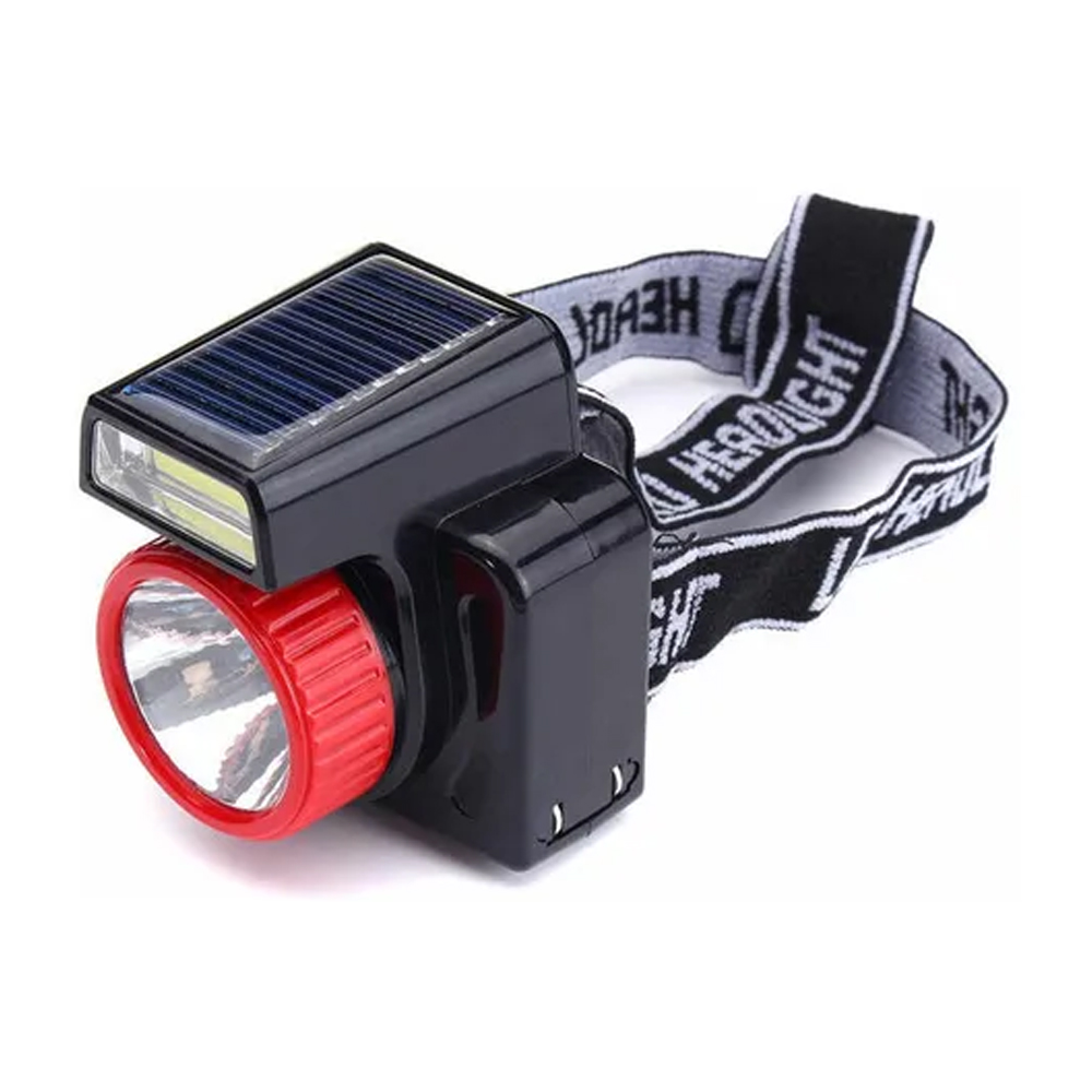 LINTERNA MINERA PARA CABEZA CON PANEL SOLAR DE CARGA PARA CAMPING - 5