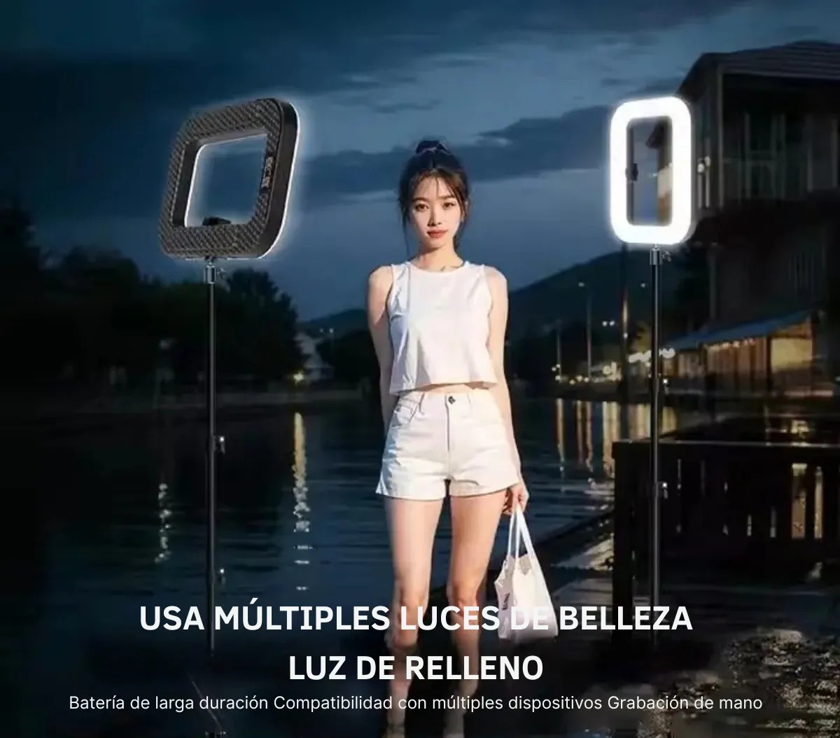 LUZ LED RECARGABLE INALÁMBRICO PARA FOTOGRAFIA PROFESIONAL - 9