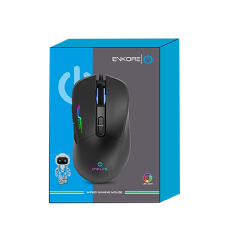 MOUSE GAMER CON LUCES LED RGB 7B 3600DPI ENKORE WINNER EKM 305 - 4