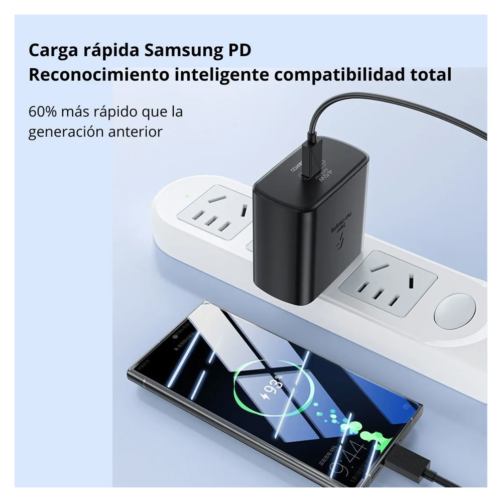 CARGADOR 45W TIPO-C A TIPO-C CARGA SÚPER RÁPIDA TRANYOO T-SA6C - 3
