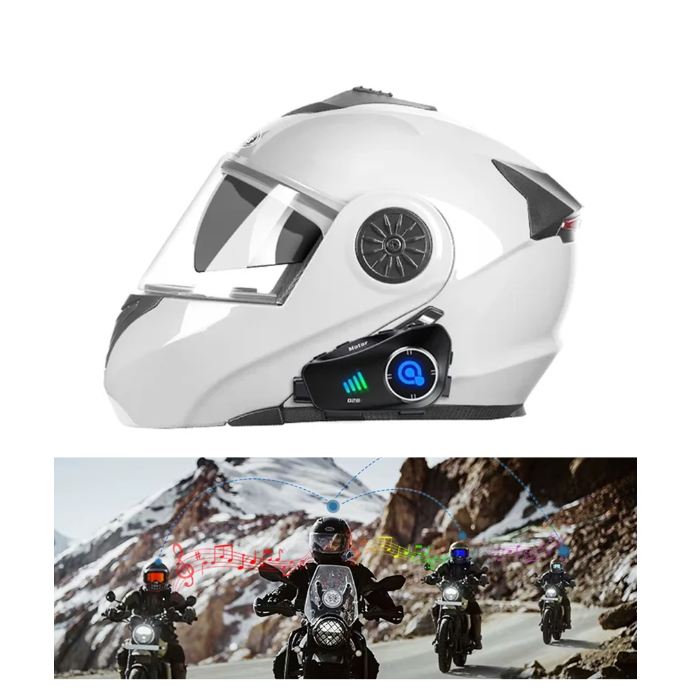 AURICULARES BLUETOOTH 5.3 PARA CASCO DE MOTO CON CÁMARA HD 1080P WIFI IPX6 MT-Q28 - 1
