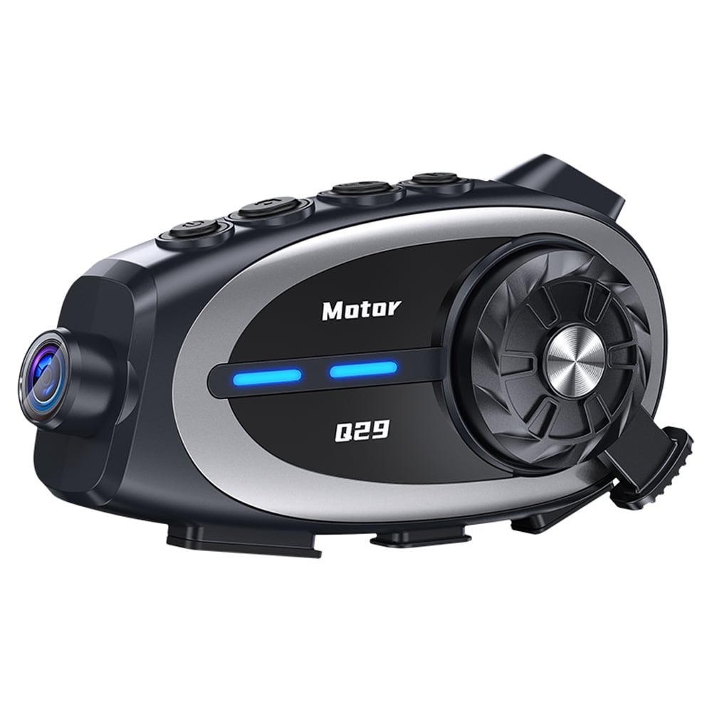 CÁMARA PARA CASCO MOTO BLUETOOTH 5.4 INTERCOMUNICADOR HD 1080P IPX6 - 3