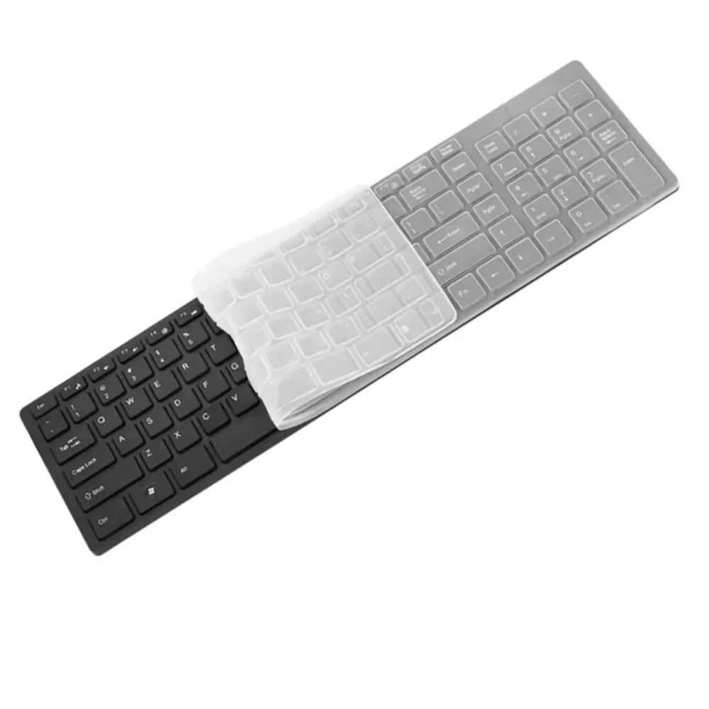 TECLADO Y MOUSE INALÁMBRICO USB PARA PC LAPTOP COMPUTADORA NEGRO CONEXIÓN 2.4GHZ - 5