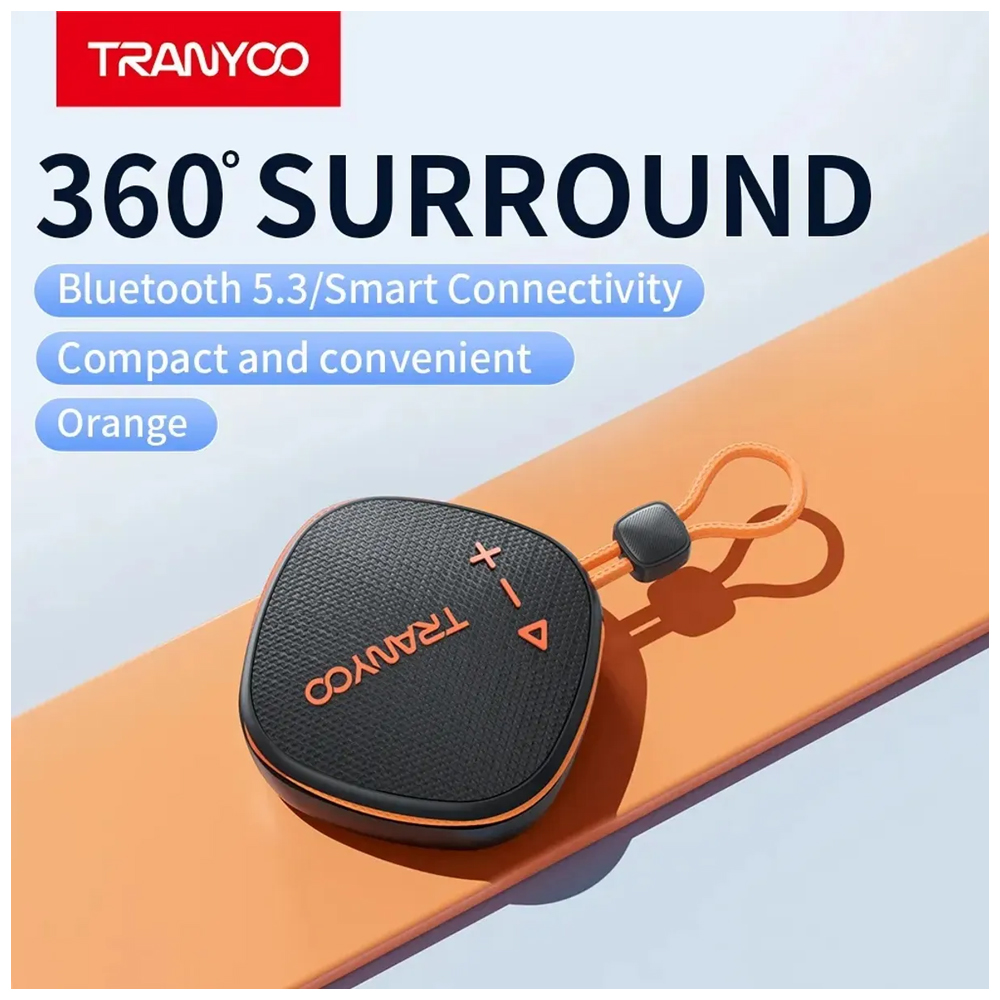 PARLANTE PARA MOTO BICI BLUETOOTH 5.3 TRANYOO T-B16 SPEAKER 5W TARJETA TF Y FM - 3