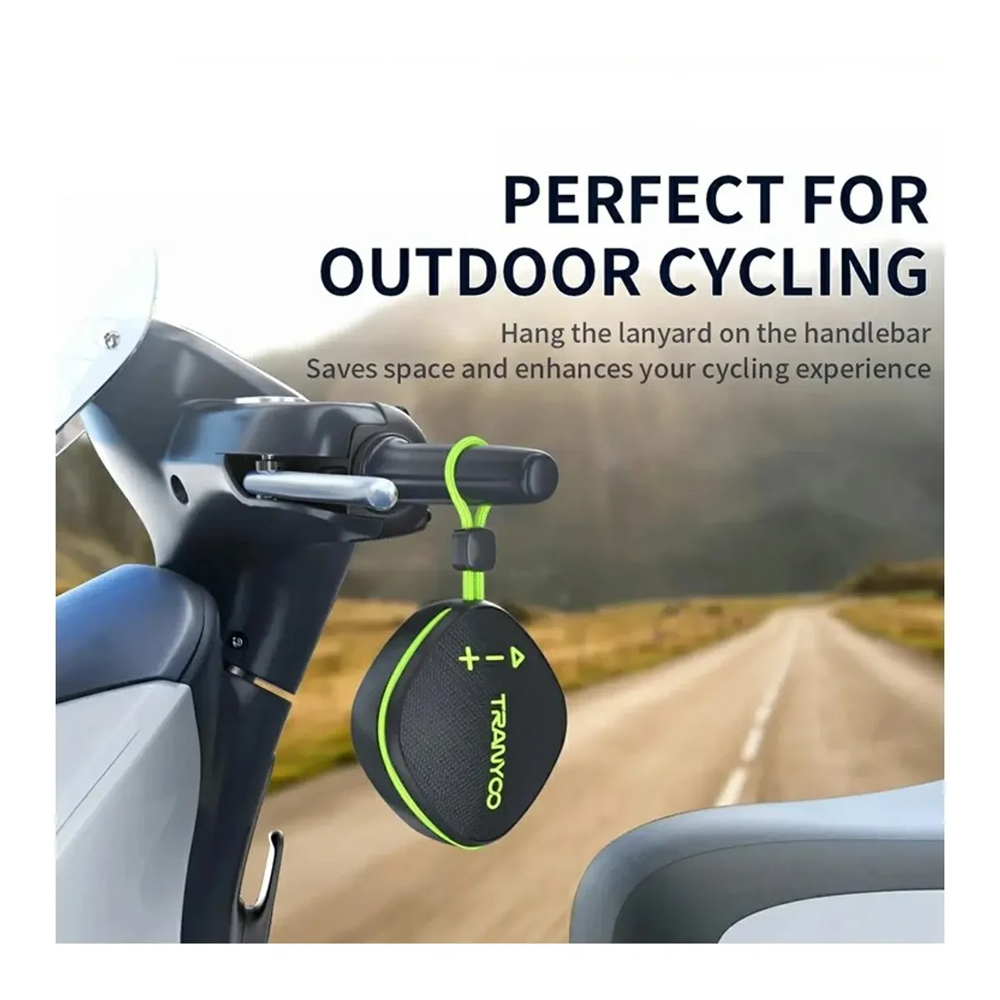 PARLANTE PARA MOTO BICI BLUETOOTH 5.3 TRANYOO T-B16 SPEAKER 5W TARJETA TF Y FM - 8