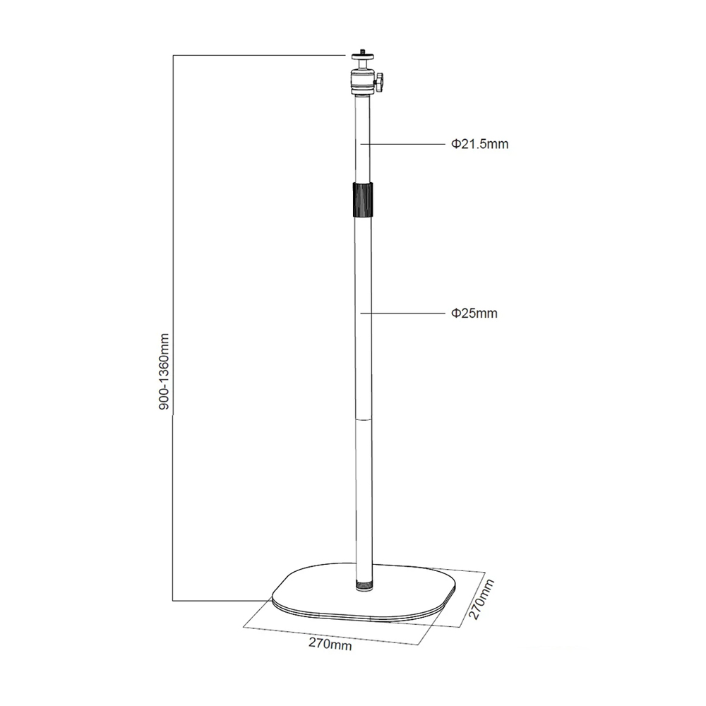 BASE SOPORTE PARA PROYECTOR VIDEOBEAM MULTIUSO 136 CM AJUSTABLE ROSCA 1/4 - 4