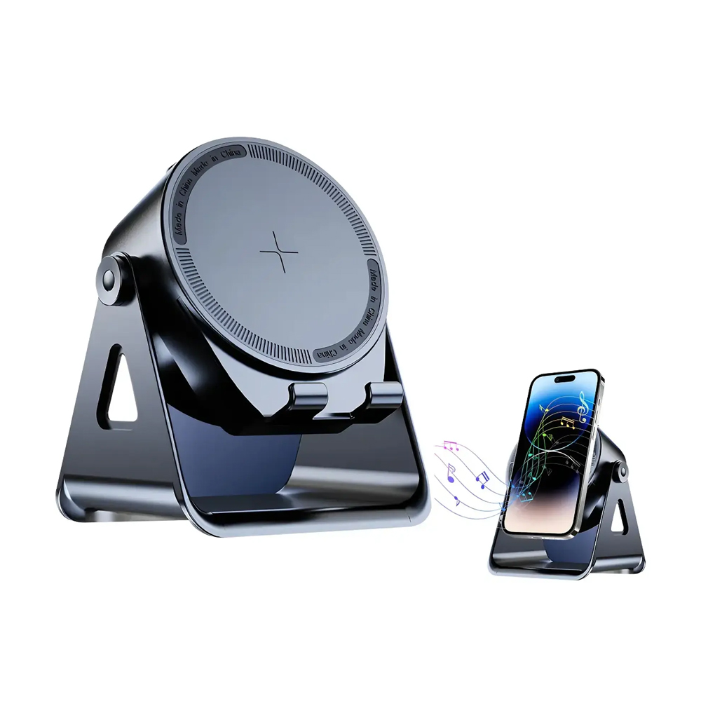 SOPORTE DE CELULAR CON INDUCCIÓN DE AUDIO POTENCIA SONIDO BLUETOOTH 5.3 - 1