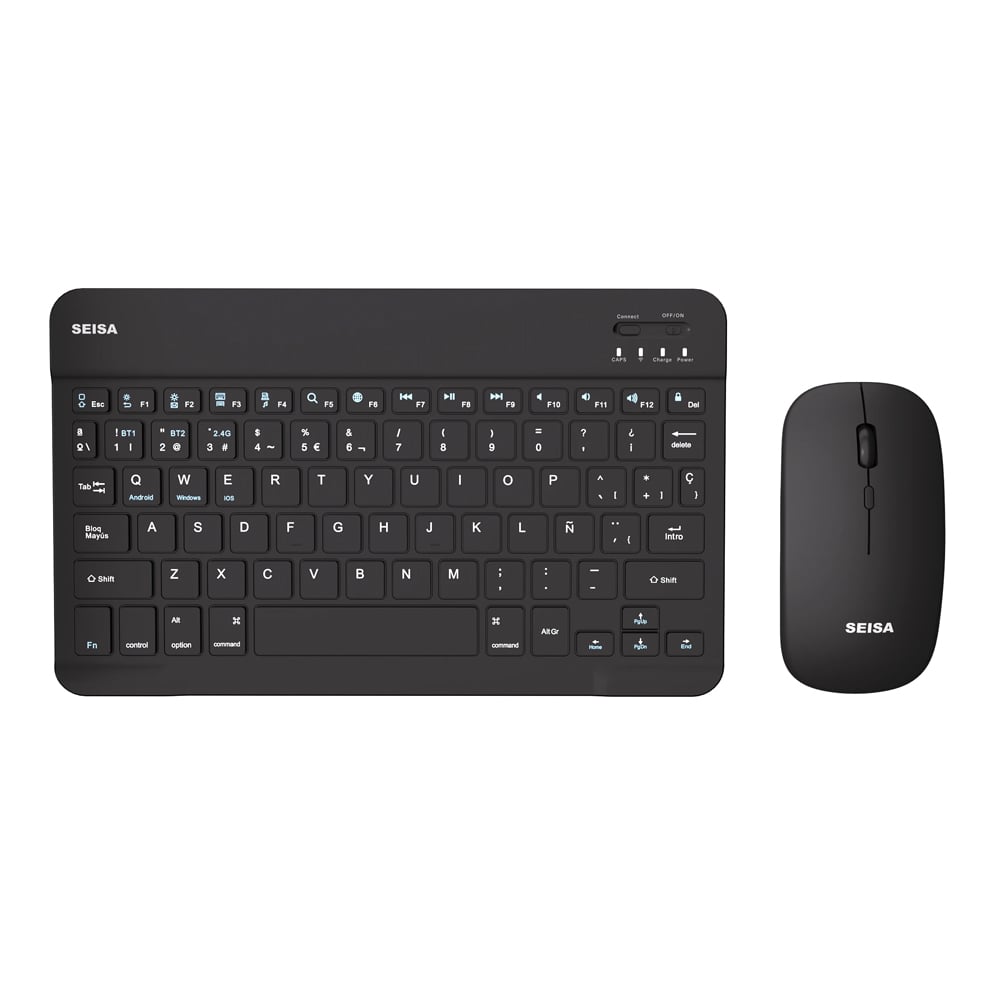 KIT TECLADO Y MOUSE INALAMBRICO BLUETOOTH 2.4G RECARGABLE IOS WINDOWS IPAD - 1