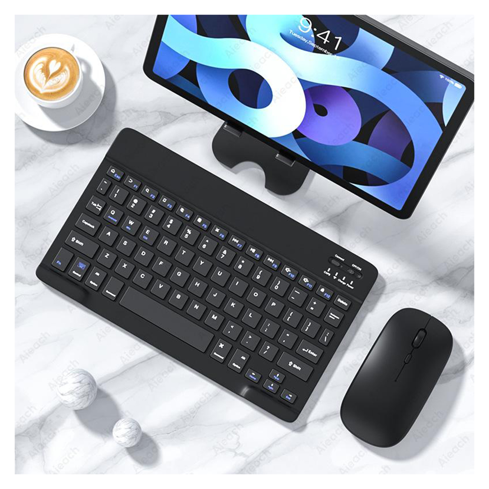 KIT TECLADO Y MOUSE INALAMBRICO BLUETOOTH 2.4G RECARGABLE IOS WINDOWS IPAD - 3