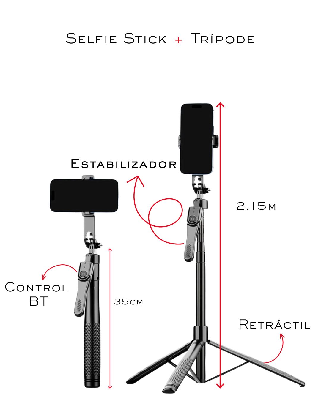 PACK UGC PANEL DE LUZ LED MICRÓFONOS INALÁMBRICO Y SELFIE STICK CON TRIPODE - 3