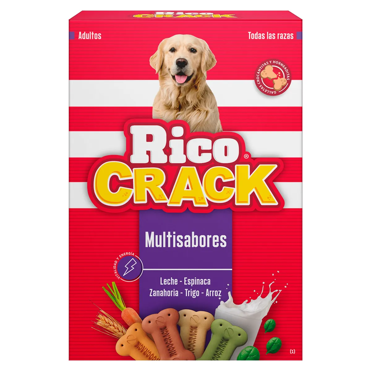 RICOCRACK MULTISABORES ADULTO TODAS LAS RAZAS 500GR - 1