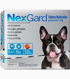 NEXGARD 28.3 MG PERROS DE 4.1 KG A 10 KG X 3 TABLETAS - 1