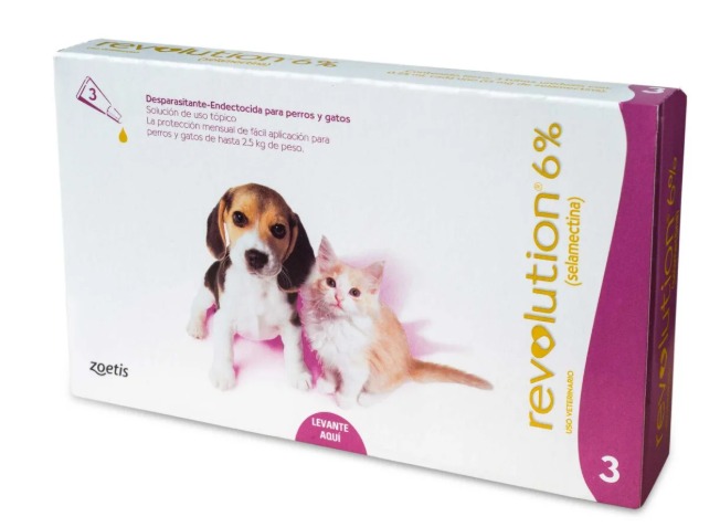 REVOLUTION 6% X 0.25ML (MENOS DE 2.5KG) – CAJA 3 UNIDADES - 1