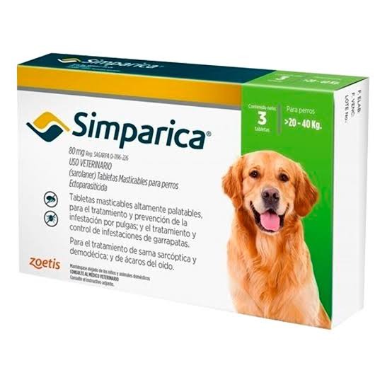 SIMPÁRICA (20 A 40 KG) X 3 TAB - 1