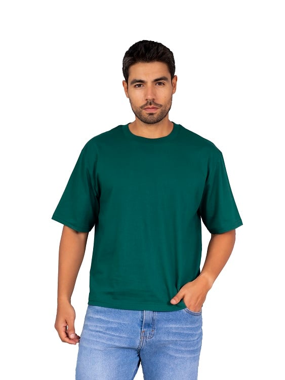 POLO COLOR ENTERO BOXY FITT _ VERDE